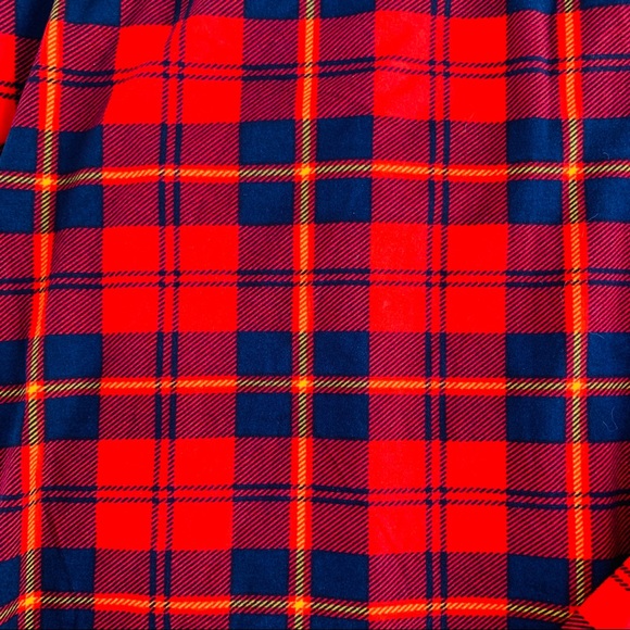 Red Christmas Plaid Leggings - Picture 2 of 3
